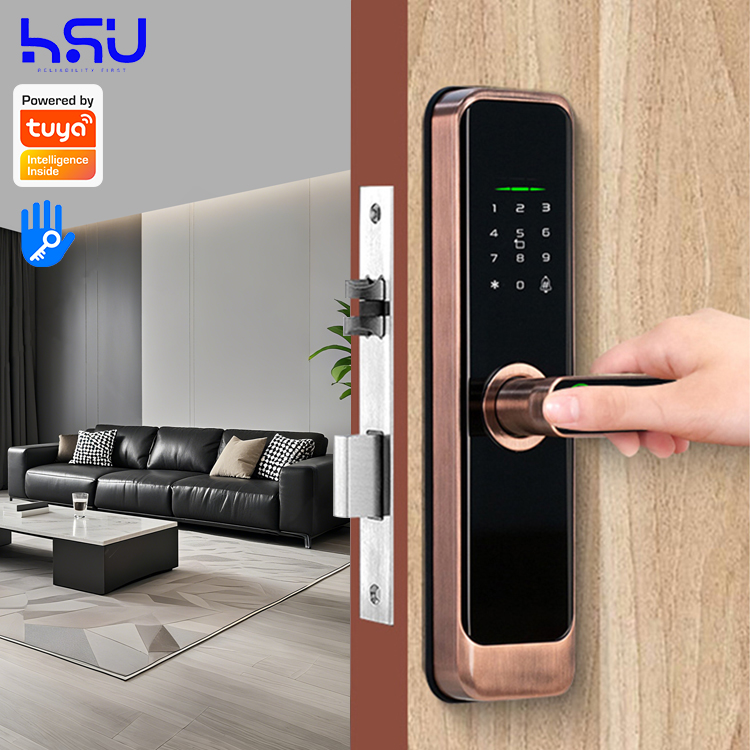 Home Security Door - Digital Smart Doorlock Passcode Home Wooden