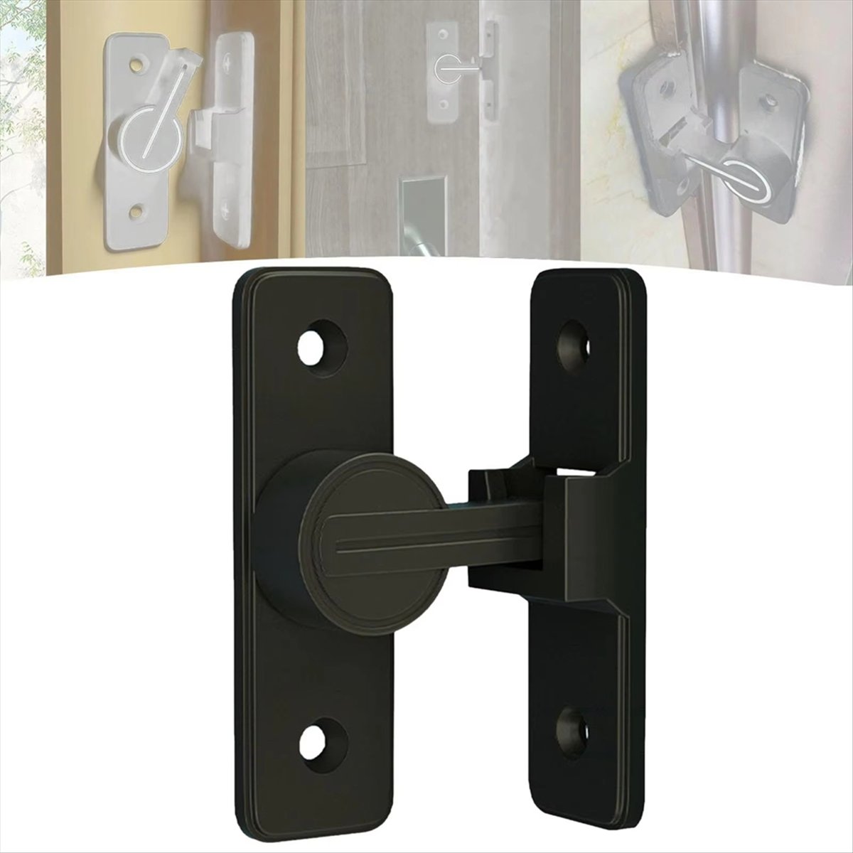 Home Security Door Reinforcement Lock - A72P for Door 90 Degree Heavy-Duty