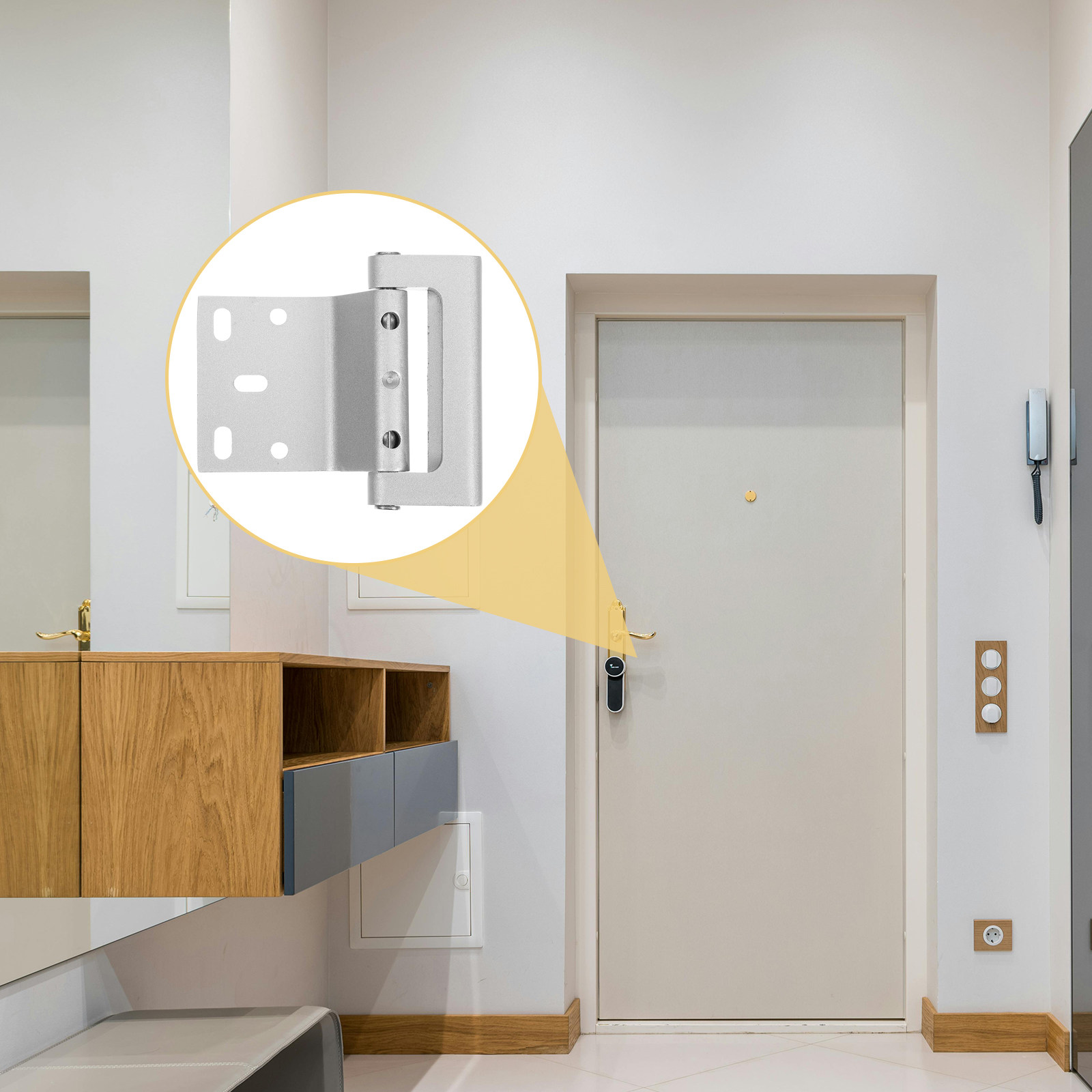 Home Security Door Reinforcement Lock - Aluminum Alloy Security Door Lock Childproof