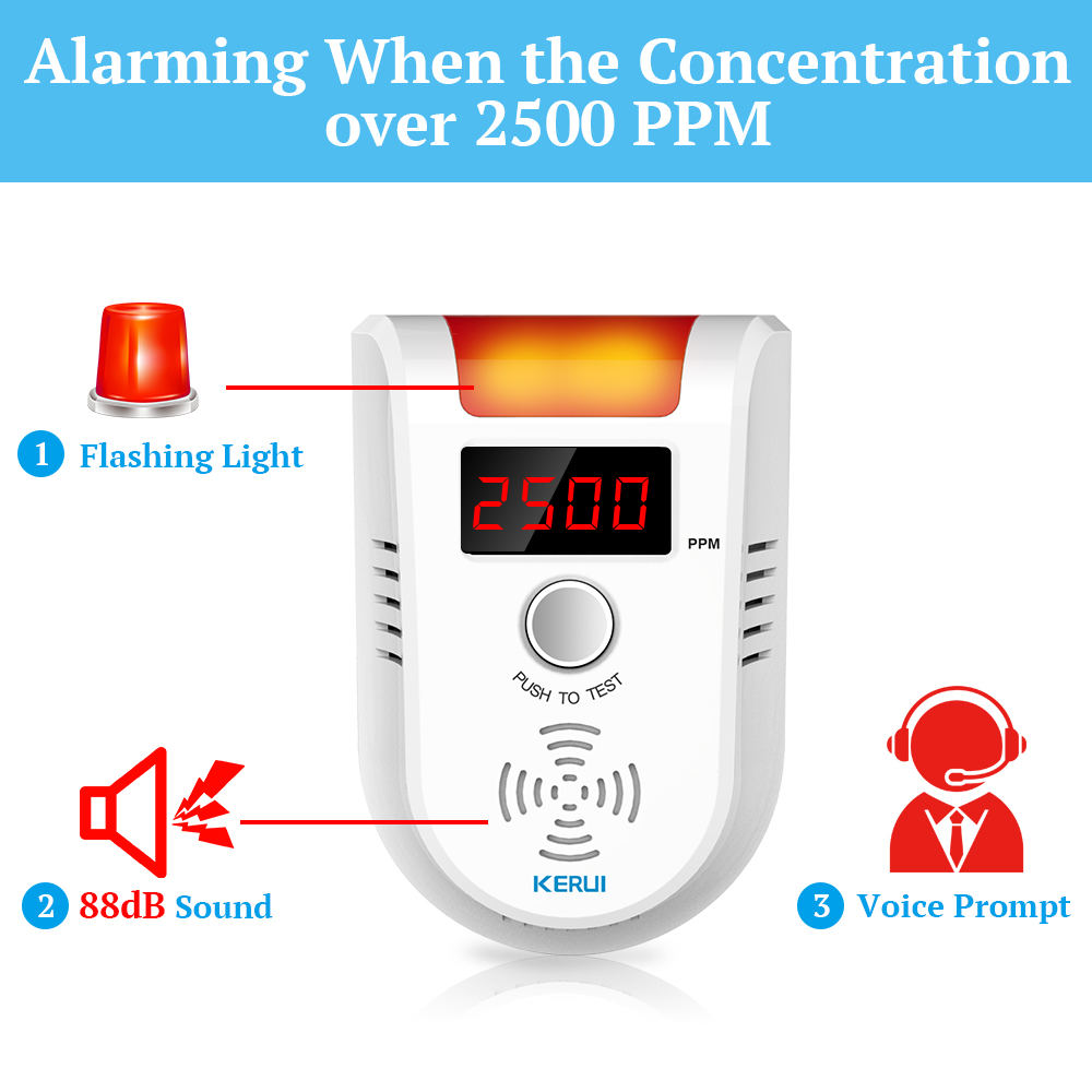 KERUI GD13 LPG GAS Detector Al - Home Security Upgrades review and price