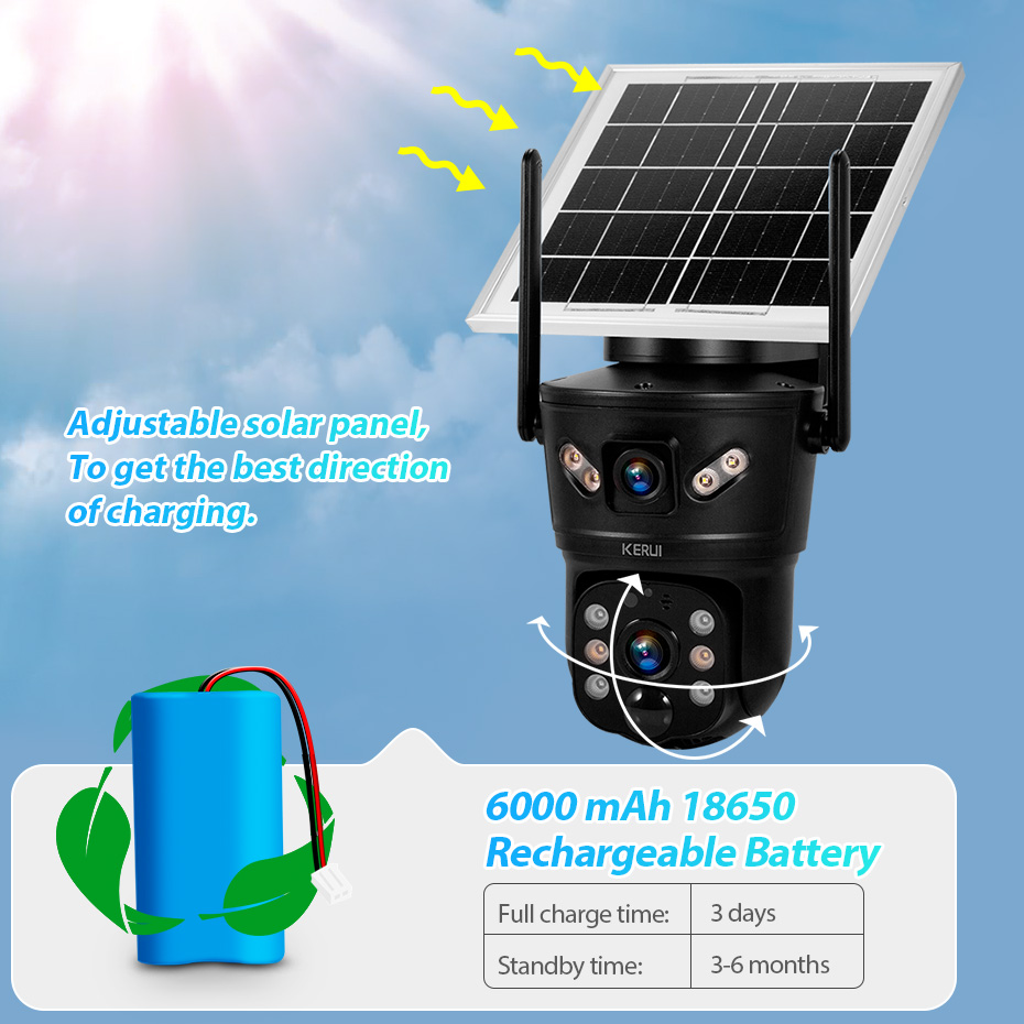 KERUI 6MP 4G SIM WiFi Solar Ca - Home Security Ultimate review and price