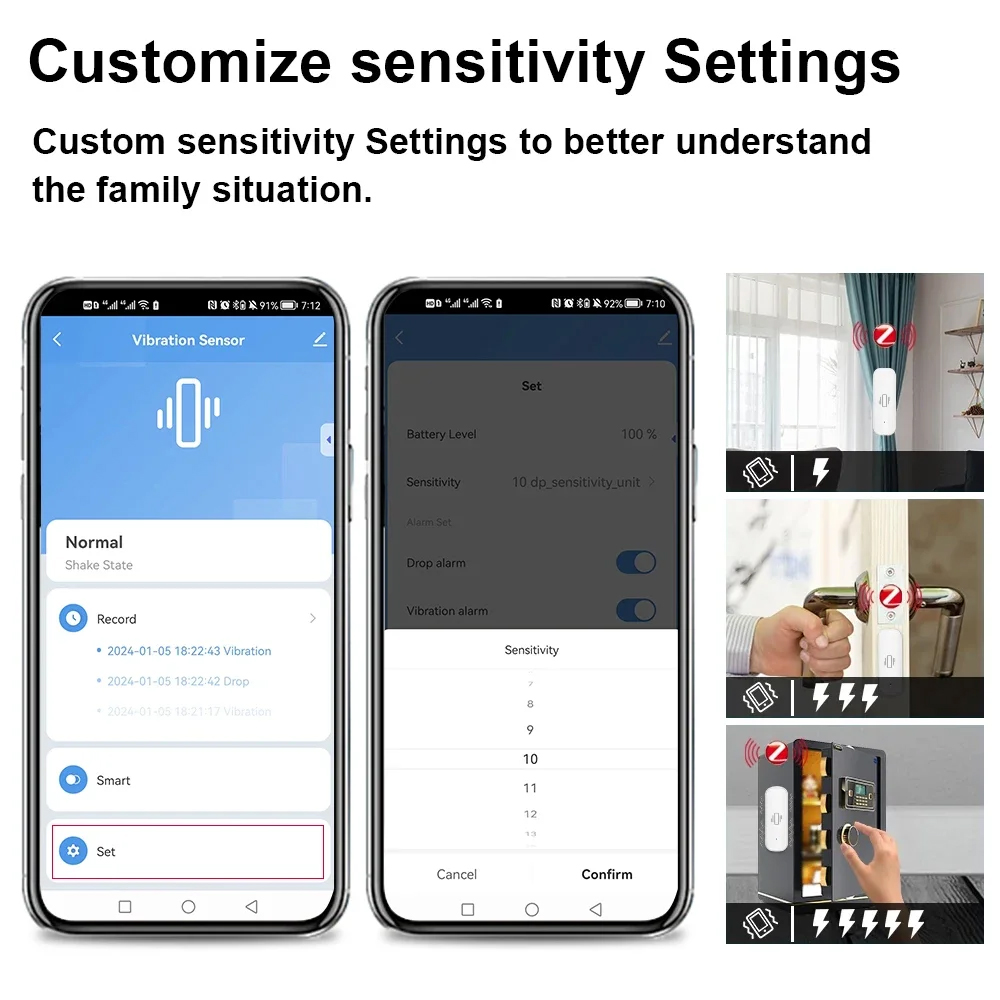 Smart ZigBee Vibration Sensor  - Home Security Tools review and price