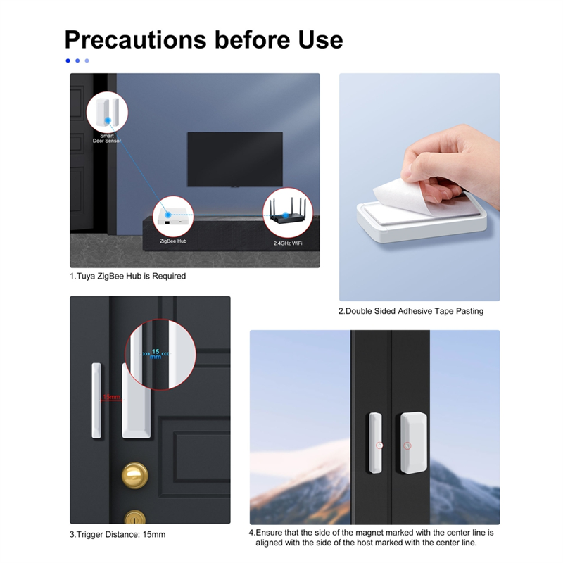 HLZS-Tuya Zigbee Door Sensor W - Home Security Door review and price