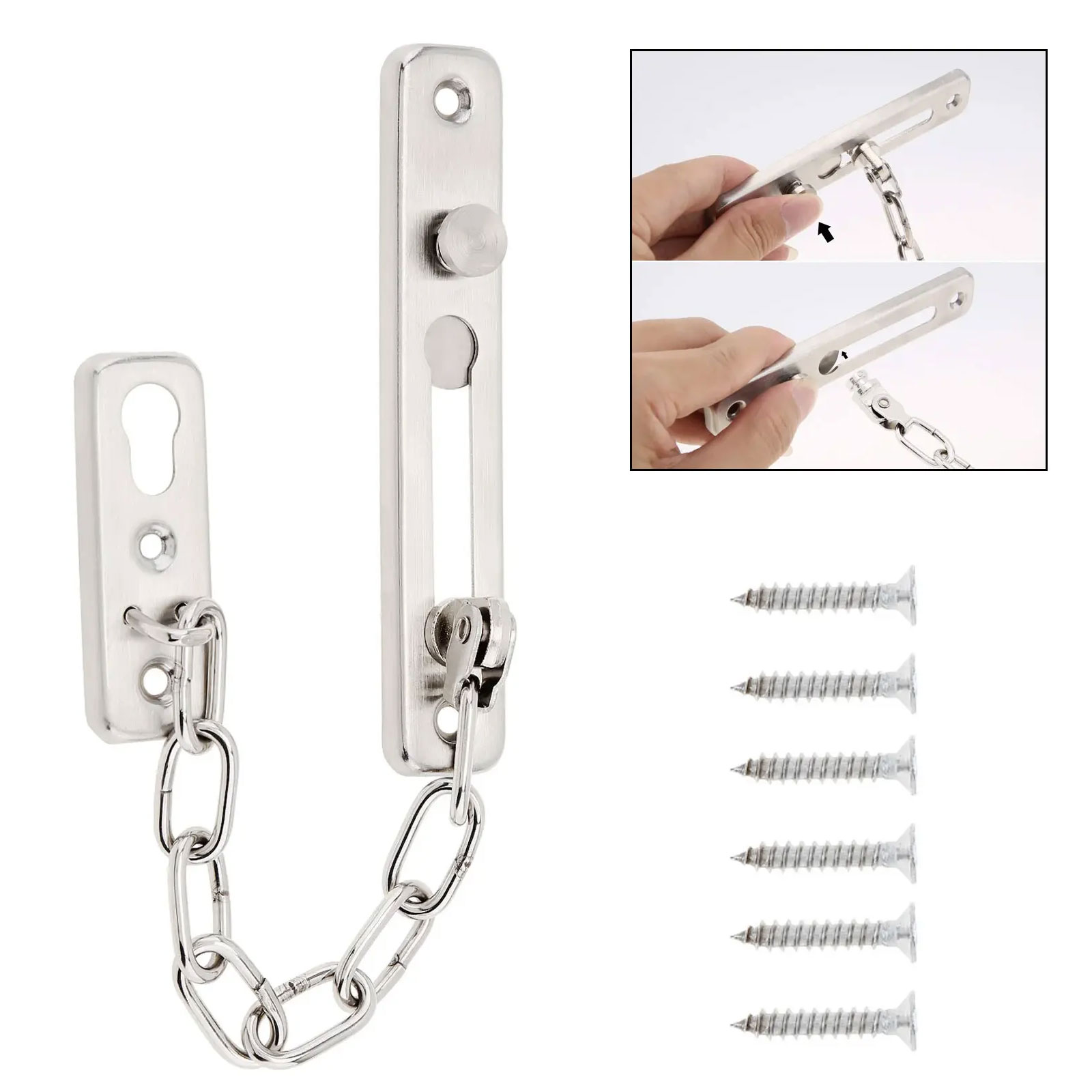 Solid Security Door Sliding Ch - Door Chain Guard review and price