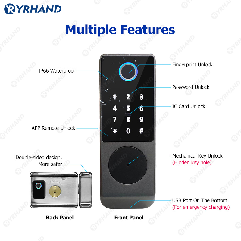 Tuya Smart lock Waterproof Wif - Home Security Battery review and price